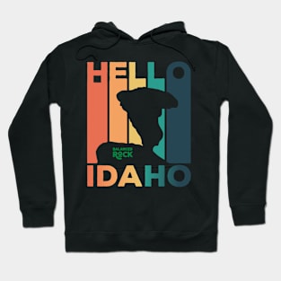 Hello Idaho Mountain Balanced Rock Hoodie